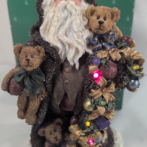 Boyd's Bears Father Christmas Figure 2004 733208 Figurine Santa Lights Handmade - Picture 9 of 16